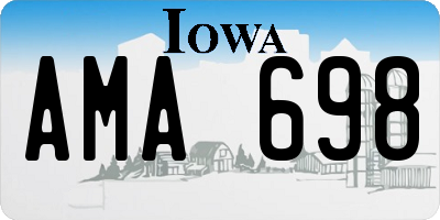 IA license plate AMA698