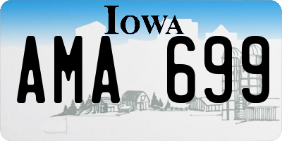 IA license plate AMA699