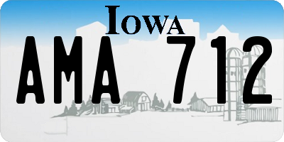 IA license plate AMA712