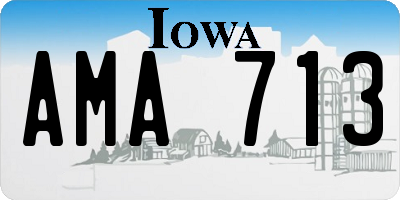 IA license plate AMA713