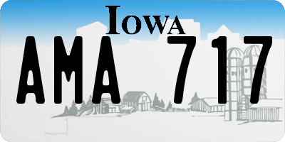 IA license plate AMA717