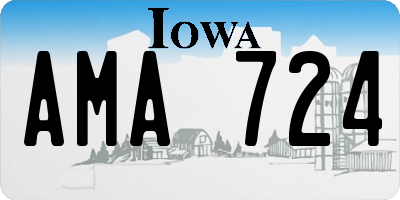 IA license plate AMA724