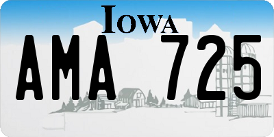 IA license plate AMA725