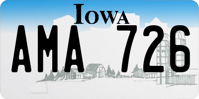 IA license plate AMA726