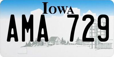 IA license plate AMA729