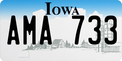 IA license plate AMA733
