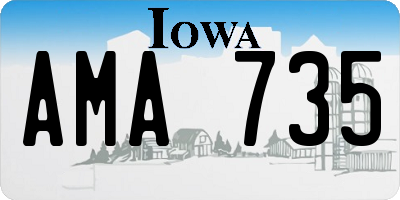 IA license plate AMA735