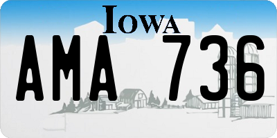 IA license plate AMA736