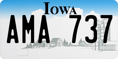 IA license plate AMA737