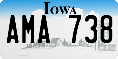 IA license plate AMA738