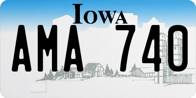 IA license plate AMA740