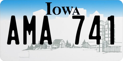 IA license plate AMA741