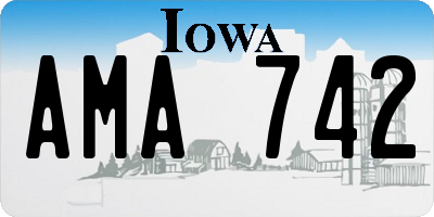 IA license plate AMA742
