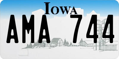 IA license plate AMA744