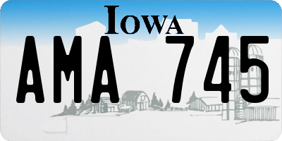 IA license plate AMA745