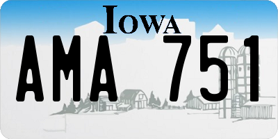 IA license plate AMA751