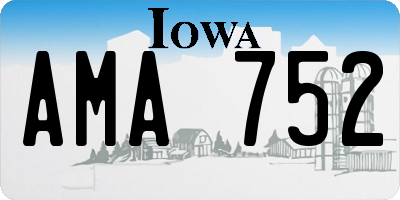 IA license plate AMA752