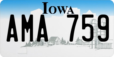 IA license plate AMA759