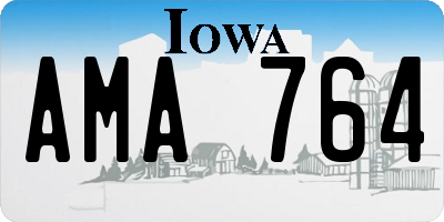 IA license plate AMA764