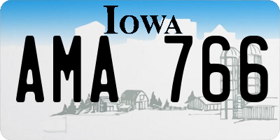 IA license plate AMA766
