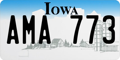IA license plate AMA773