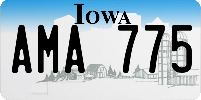 IA license plate AMA775