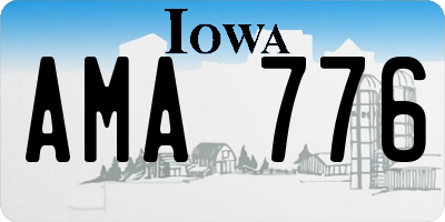 IA license plate AMA776