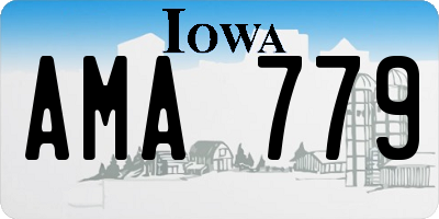 IA license plate AMA779