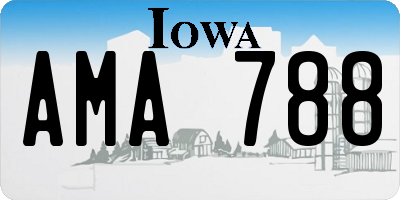 IA license plate AMA788
