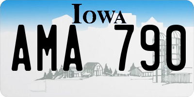 IA license plate AMA790