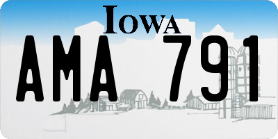 IA license plate AMA791