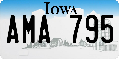 IA license plate AMA795