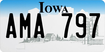 IA license plate AMA797