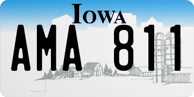 IA license plate AMA811