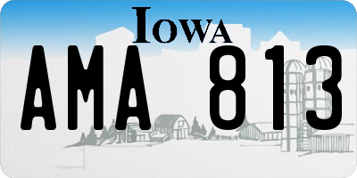 IA license plate AMA813