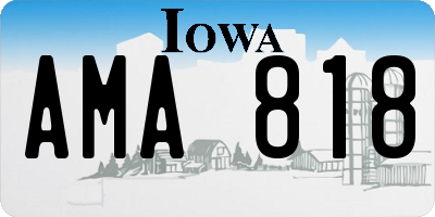 IA license plate AMA818