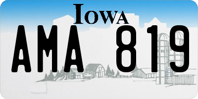 IA license plate AMA819