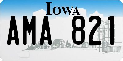 IA license plate AMA821