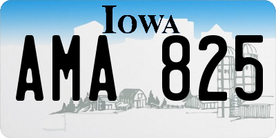 IA license plate AMA825