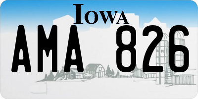 IA license plate AMA826