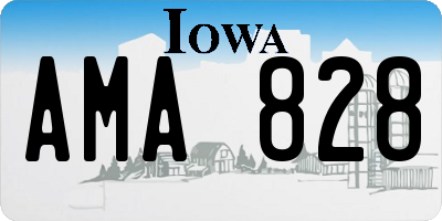 IA license plate AMA828