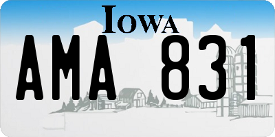 IA license plate AMA831