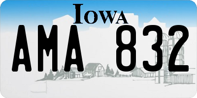 IA license plate AMA832