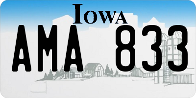 IA license plate AMA833