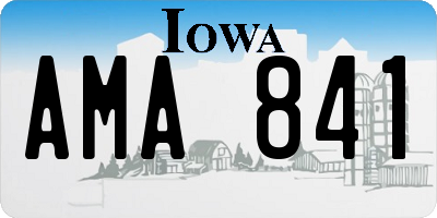 IA license plate AMA841