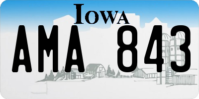 IA license plate AMA843