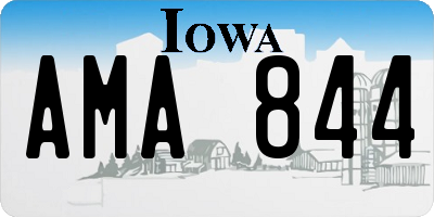 IA license plate AMA844