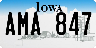 IA license plate AMA847