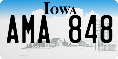 IA license plate AMA848