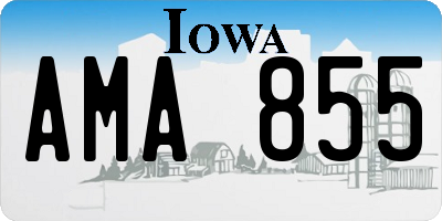 IA license plate AMA855